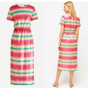J. Crew Vibrant Sequin Midi Dress